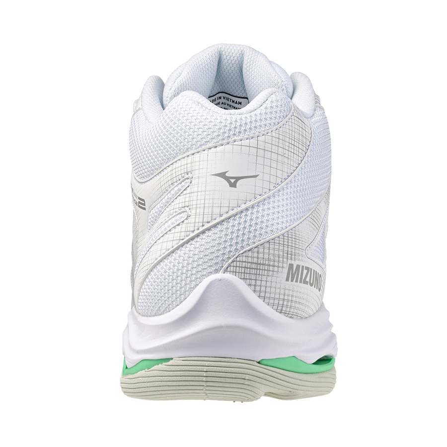 Mizuno WAVE VOLTAGE 2 MID White/Black/Frozen Emerald